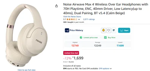 Image of Noise Airwave Max 4 Wireless Over Ear Headphones
