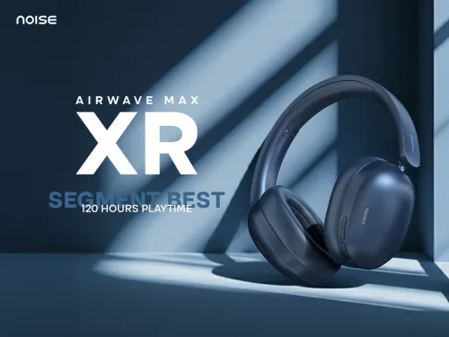 Image of Noise Airwave Max XR, 120H Segment Best Playtime, ANC, HFA Tech, Dual Pairing, BT V6.0 Bluetooth Headset (Carbon black, 
