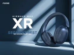 Noise Airwave Max XR, 120H Segment Best Playtime, ANC, HFA Tech, Dual Pairing, BT V6.0 Bluetooth Headset (Carbon black,