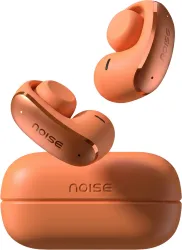 Noise ALT Clip with 28 Hrs Playtime, Quad-Mic AI ENC, Hi-Res, AI + App Support Tech Bluetooth Headset (Chosen Orange, True Wireless)