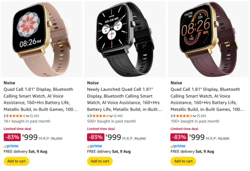 Image of Noise BT Calling Smart Watch @ Starts ₹999