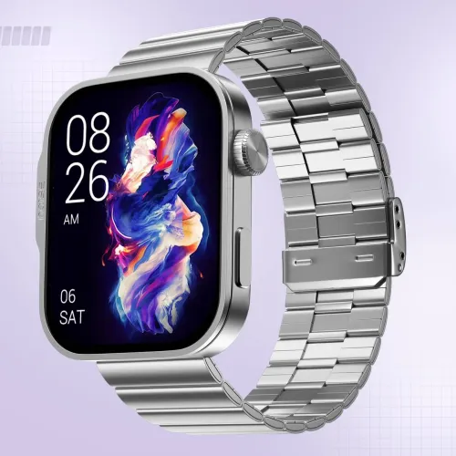 Image of Noise Caliber 3 Plus Metal Edition Smartwatch (Silver)