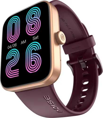Image of Noise ColorFit Loop Smartwatch (Deep Wine Strap, Regular)
