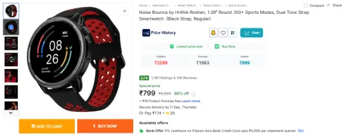 Image of Noise HRX Bounce Bluetooth Calling Smartwatch.