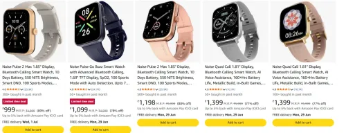 Image of Noise Pulse MEN'S Watch Upto 80% Discount