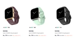 Noise Smart Watch at Starting @ ₹779