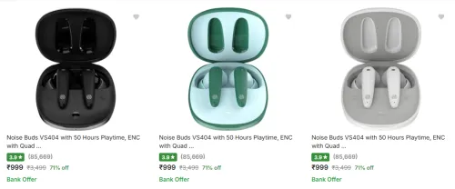 Image of Noise True Wireless Earbuds at minimum 70% Discount