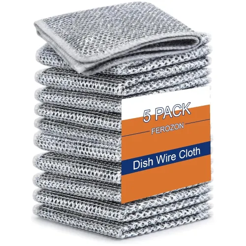 Image of Non Scratch Wire Dish Cloth Pack of 5