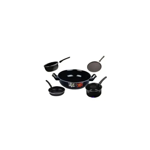 Image of Induction Base Non Stick Cookware Set 5-Piece Black
