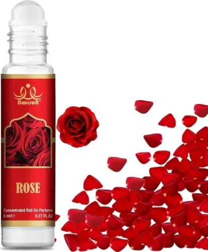Image of Noorson Rose Attar Perfume for Unisex - Pure, Natural Long Lasting Attar 8 ML