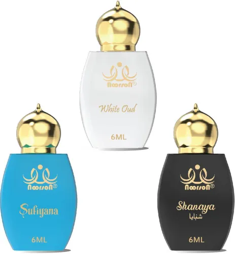Image of Noorson White Oud, Sufiyana & Shanaya Attar Combo 6ml Each
