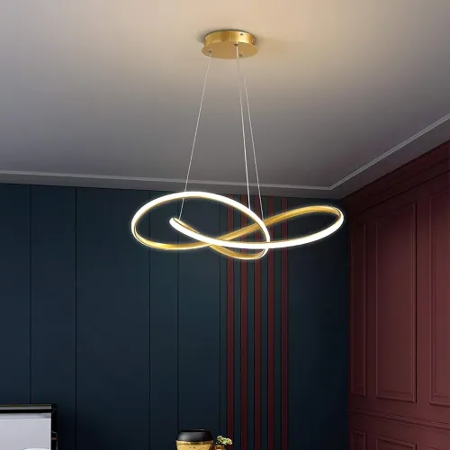 Image of Nordic Modern Style Led Gold Creative 3-Color LED Chandelier, / Hanging Lamp / Ceiling Light for Bedroom, Living Room, R