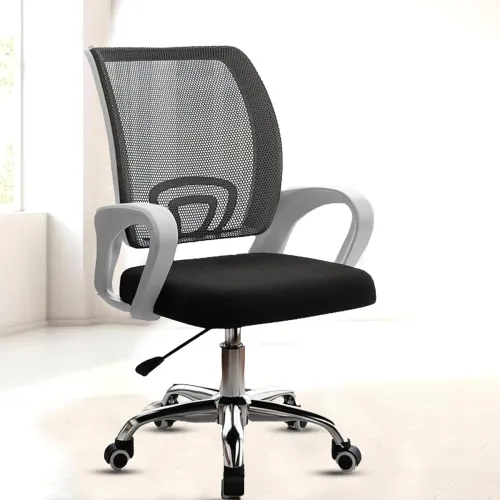 Image of NORMAN JR, Ergonomic Desk Chair Mesh Computer Chair with Lumbar Support Armrest Executive Rolling Swivel Adjustable Mid 