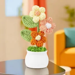 Nostrae by Ekhasa Cherry Blossom Crochet Flowers for Car Dashboard