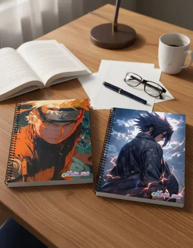 Image of NOTEme Naruto Uzumaki and Sasuke Uchiha A5 Notebook Pack of 2