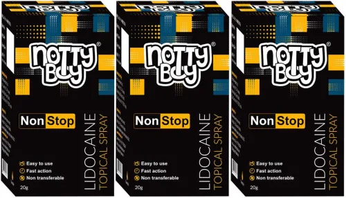 Image of NottyBoy Lidocaine delay Spray For Men Pack of 3 (60 g)