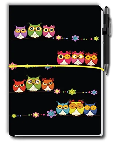 Image of Nourish Owl Memo Pad Set with Pen & Sticky Notes