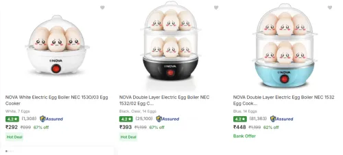 Image of Nova Egg Boller Minimum 60% Discount
