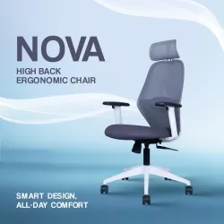 Nova High-Back Mesh Office Chair With 2 Year Warranty