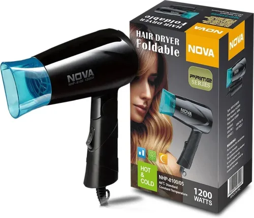 Image of NOVA NHP 8100/05 Hair Dryer (1200 W, Black, Blue)