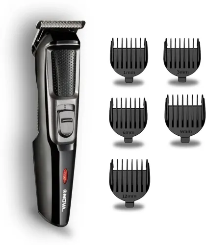 Image of NOVA NHT 1078/05 Trimmer 30 min Runtime 5 Length Settings  (Black, Silver)