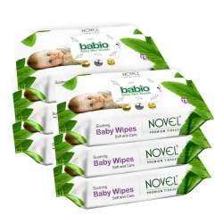 Novel Aloe Vera Baby Wipes 72 Wipes Pack of 6 