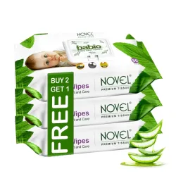 Novel Baby Wet Wipes 80 Wipes x Pack of 3 
