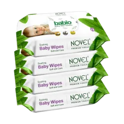 NOVEL Baby Wipes, 72 Sheets Pack of 4