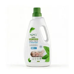 Novel Plant‑Enriched Baby Liquid Cleanser – 1000 ml | Anti‑Bacterial, Kills 99.9% Germs | For Feeding Bottles, Nipples, Accessories, Toys, Fruits & Vegetables | Dermatologically Tested