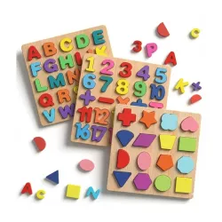 Novo Baby Wooden Educational ABCD Puzzle Board for Kids