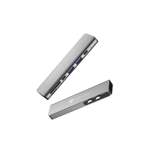 Image of NOVOO 7-in-2 USB C Hub Adapter With Thunderbolt 3