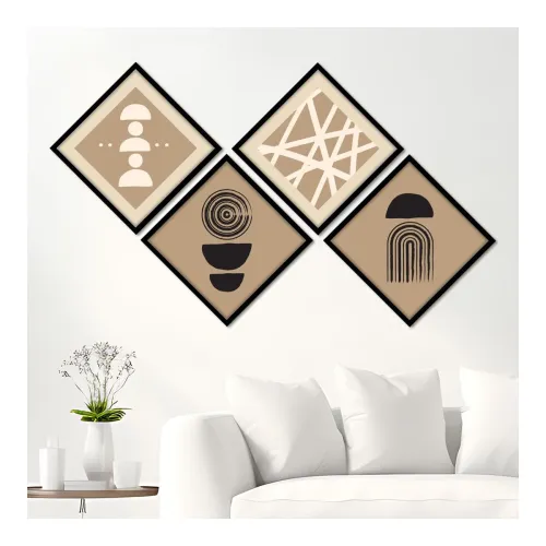 Image of NoWorries Modern Wall Art Framed Painting Multicolor