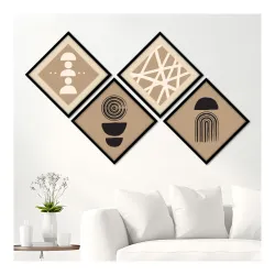 NoWorries Modern Wall Art Framed Painting Multicolor