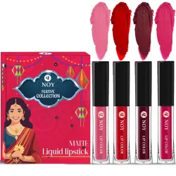 Noy Festival Collection 4 Liquid Matte Lipstick Set Peach,