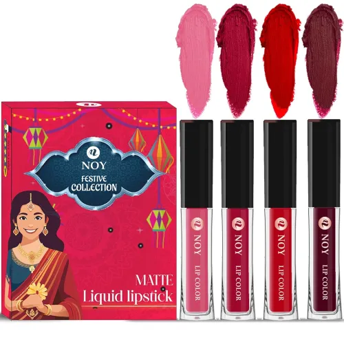 Image of Noy Festival Collection Liquid Matte Lipstick 4 Set Peach