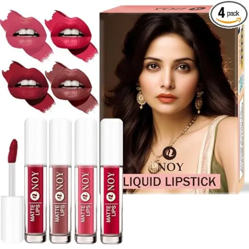 Image of Noy Lipstick Matte Waterproof Bold Matte Shades (Pack of 4)