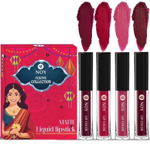 Image of Noy Liquid Matte Festival Pack of 4 Lipstick 