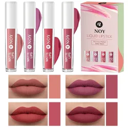NOY Salon Secrets Nude Matte Liquid Lipstick Set - 4 Shades