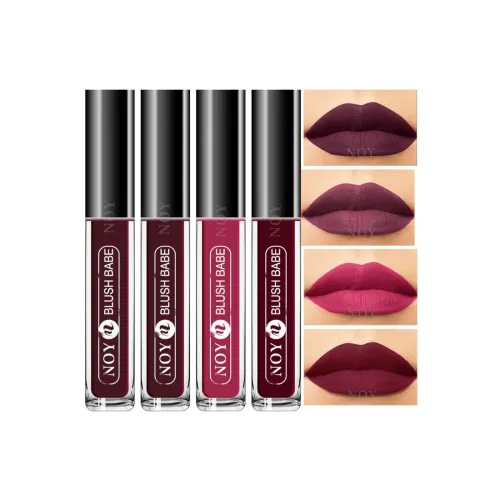 Image of NOY Smudgeproof Matte Liquid Lipstick For Ethereal Beauty Wine, Coffee Wine, Purple, Maroon (Combo-4)