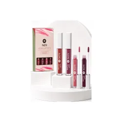 Noy Lipsticks For Women Waterproof Lightweight Matte Formula for a Comfortable Wear - Cherry Nude, Nude Pink, Tan Nude, Purple Wine Shades Pack of 4