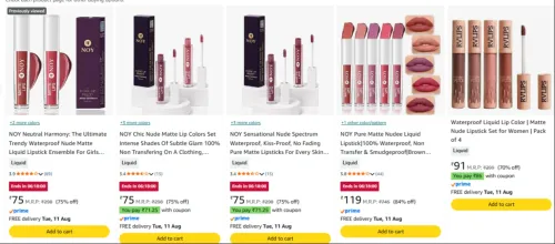 Image of Noy women's lipstick up to 84% Discount 