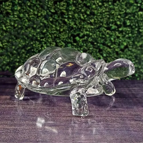 Image of NRSON® Crystal Glass Tortoise Kachua Turtle