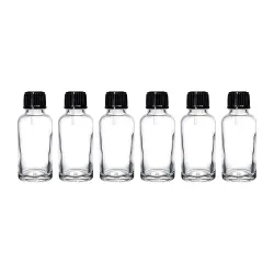 nsb herbals 30 ml Clear/Transparent Round Empty Glass Bottle/Euro Dropper/Black