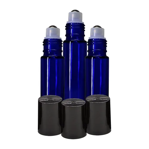 Image of nsb herbals Empty Glass Roll-On Bottles - 10 ml, Pack of 3
