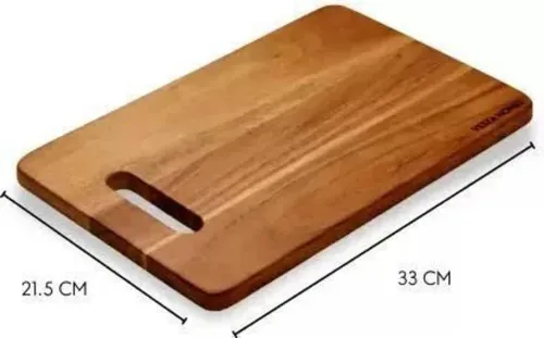 Image of NTR SI Enterprises Wooden Cutting Board Bamboo Cutting Board  (Brown Pack of 1 Dishwasher Safe)