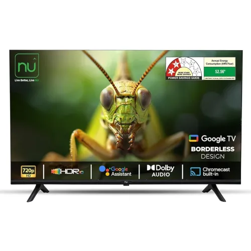 Image of NU 80 cm (32 Inches) New 2025 Borderless Series 720p HD QLED Smart Google TV LED32QUGNX