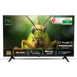 NU 80 cm (32 Inches) New 2025 Borderless Series 720p HD QLED Smart Google TV LED32QUGNX