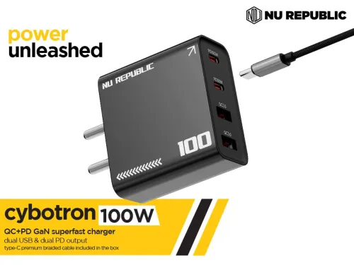 Image of Nu Republic 100 W GaN 5 A Wall Charger 
