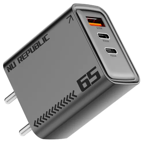 Image of Nu Republic Cybotron 65W GO GaN Superfast Wall Charger, 65W