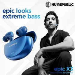 Nu Republic Epic X3 TWS (48H Playtime, X-Bass®, ENC Mic)
